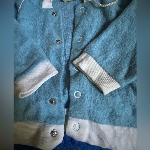 Vintage JCPenney Blue Baby Jogger Outfit with White Trim-Button Up-Rare Find - Picture 12 of 15